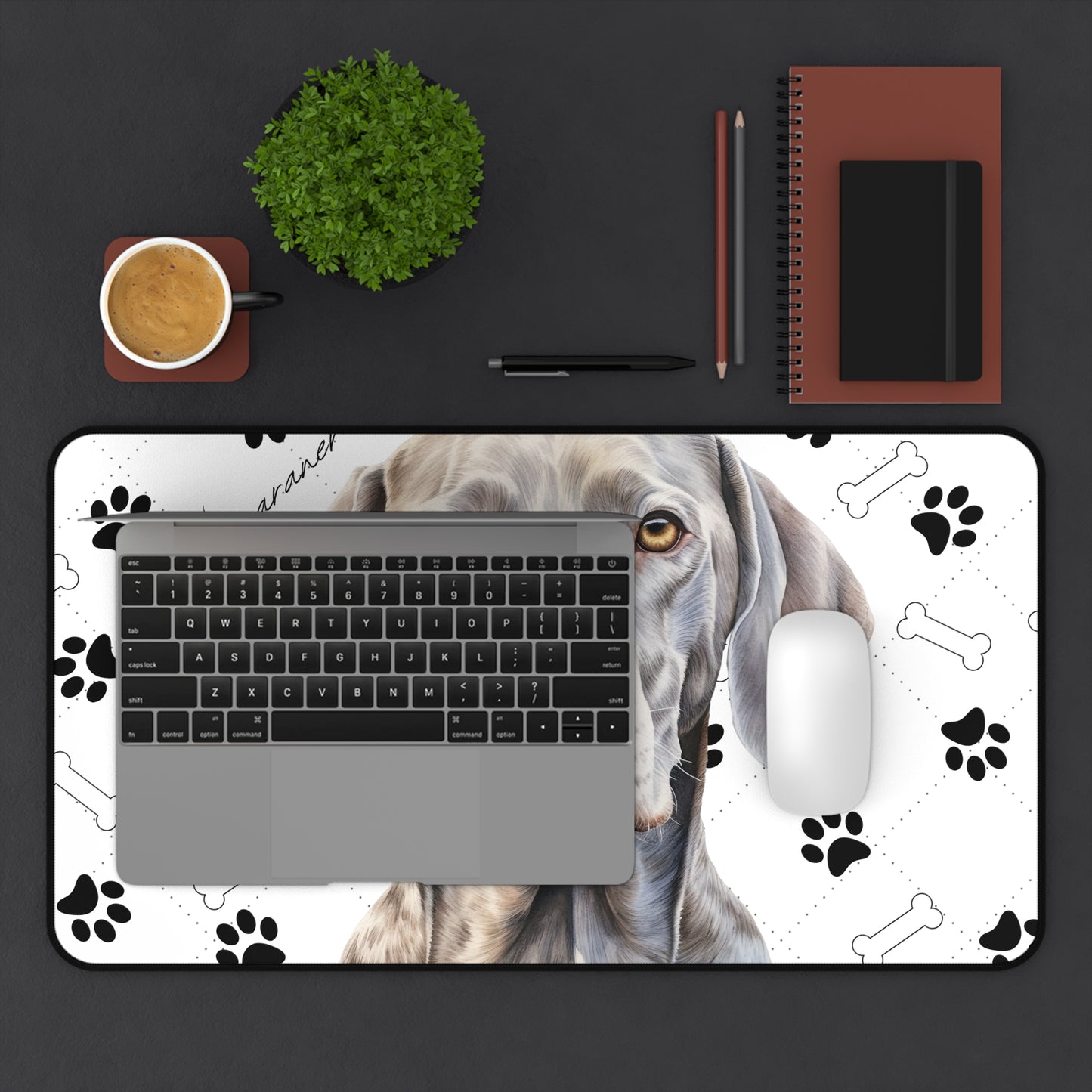 Weimaraner Desk Mat