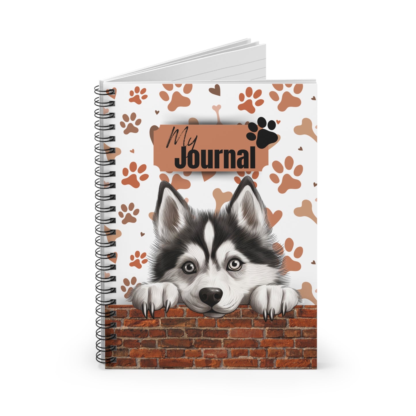 Siberian Husky Spiral Notebook - Ruled Line