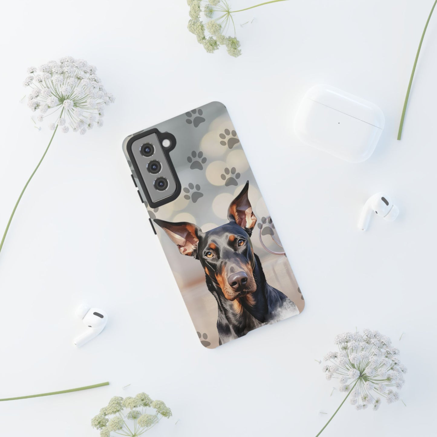 Doberman Phone Case by Tough Cases (Apple iPhone, Samsung Galaxy, and Google Pixel)