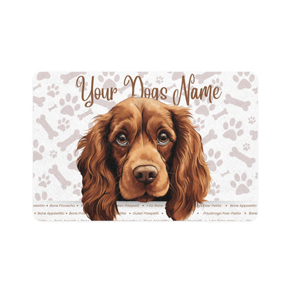 Sussex Spaniel Personalized Pet Food Mat, Custom Dog Food Mat, Dog Feeding Mat, Cute Pet Mat, Dog Lovers Gift