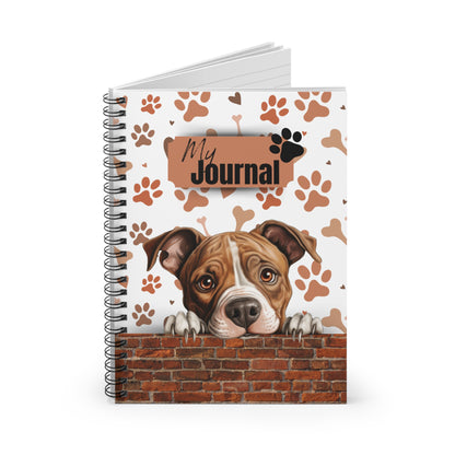 American Staffordshire Terrier Spiral Notebook - Ruled Line