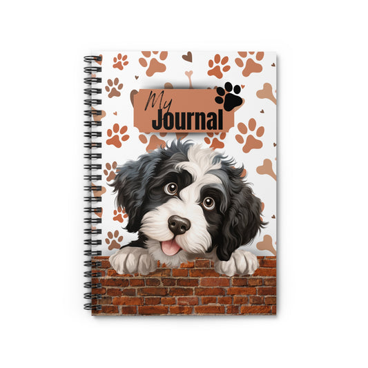 Portuguese Water Dog Spiral Notebook - Ruled Line