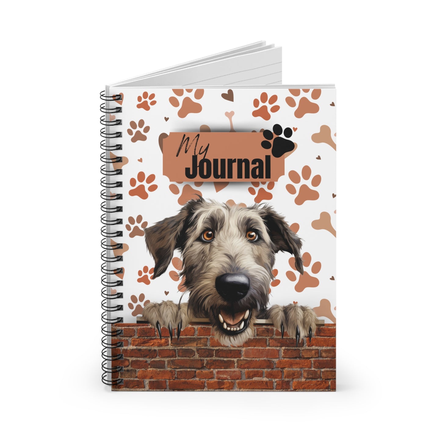 Irish Wolfhound Spiral Notebook - Ruled Line