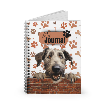 Irish Wolfhound Spiral Notebook - Ruled Line