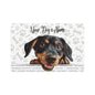 Australian Black and Tan Hound Personalized Pet Food Mat, Custom Dog Feeding Mat, Pet Lover Gift, Dog Bowl Mat, Cute Animal Decor