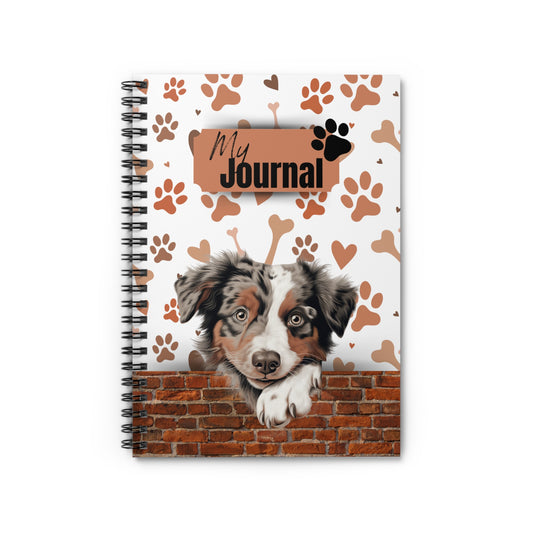 Australian Shepherd Spiral Notebook - Ruled Line