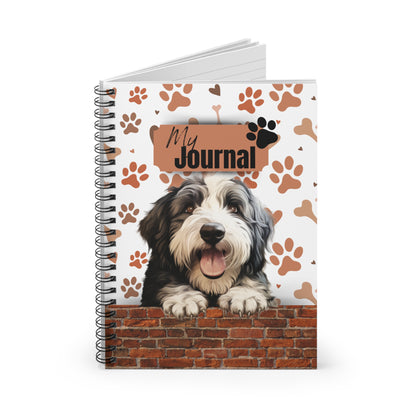 Old English Sheepdog Spiral Notebook - Ruled Line