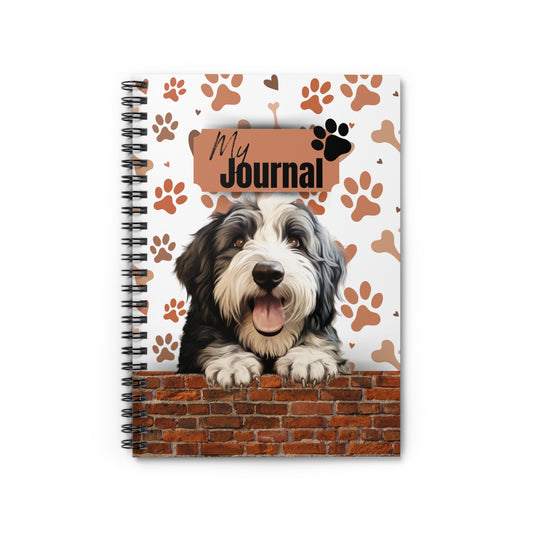Old English Sheepdog Spiral Notebook - Ruled Line