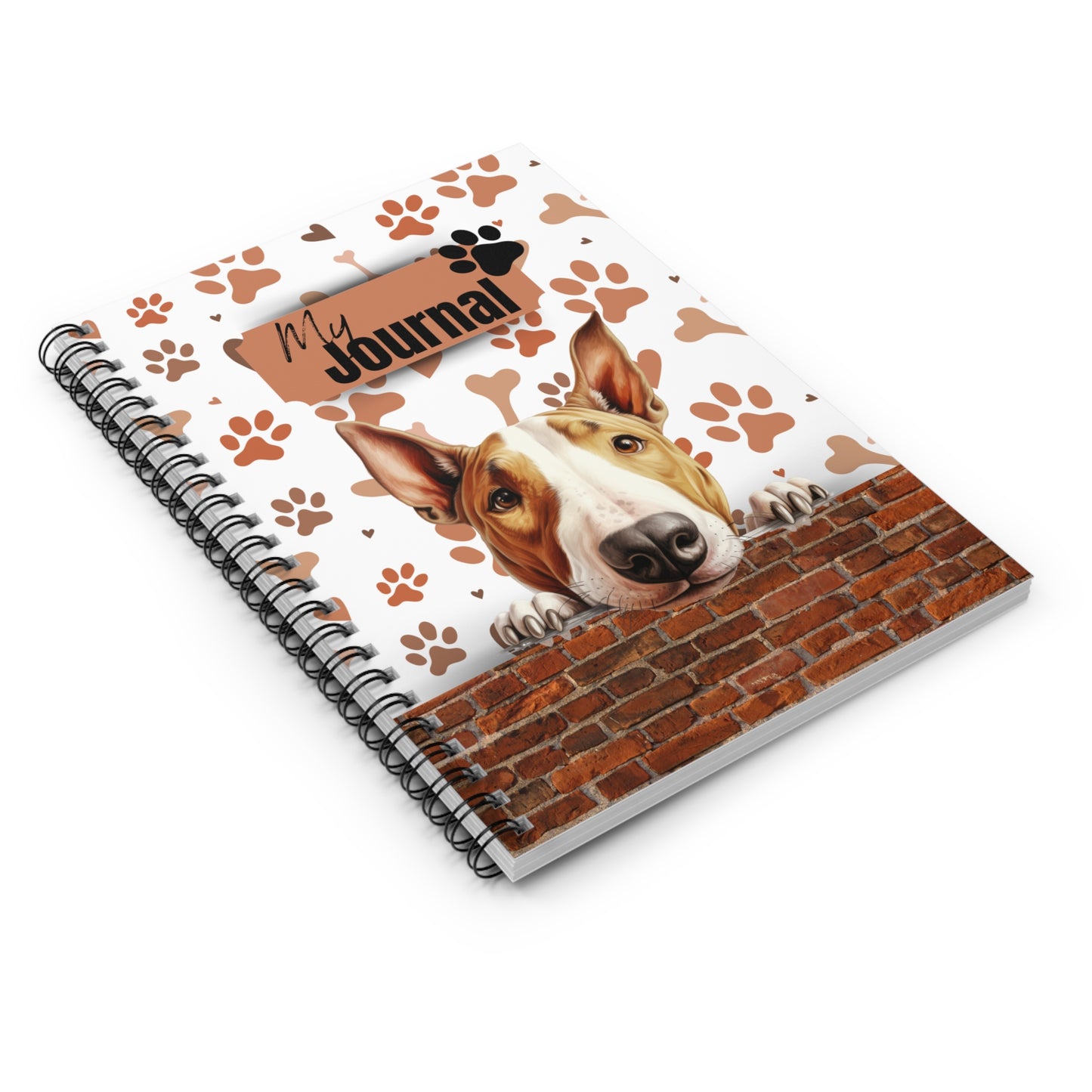 Bull Terrier Spiral Notebook - Ruled Line