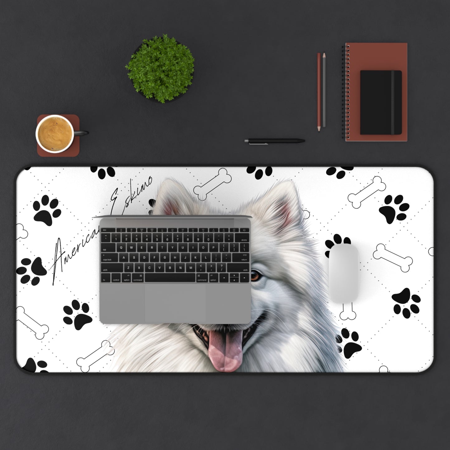 American Eskimo Dog Desk Mat