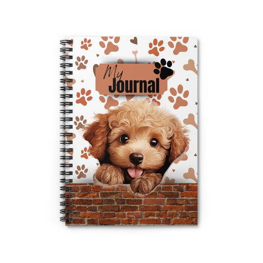 Poodle Spiral Notebook - Ruled Line