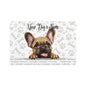 French Bulldog Customizable Pet Food Mat with Dog Design - Perfect for Pet Lovers, Dog Owners, and Home Decor