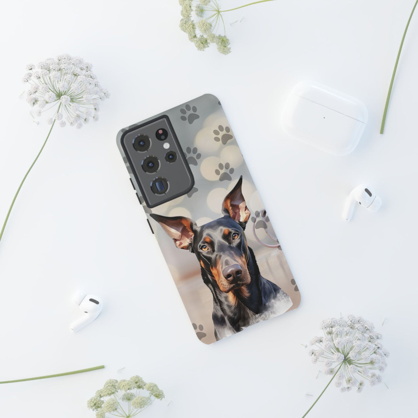 Doberman Phone Case by Tough Cases (Apple iPhone, Samsung Galaxy, and Google Pixel)