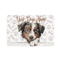 Australian Shepherd Personalized Pet Food Mat, Custom Dog Mat, Dog Feeding Station, Cute Pet Decor, Dog Name Mat, Pet Lover Gift