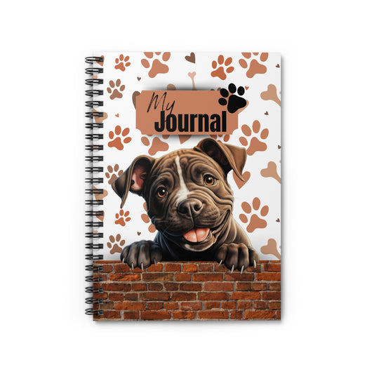 Staffordshire Terrier Spiral Notebook - Ruled Line