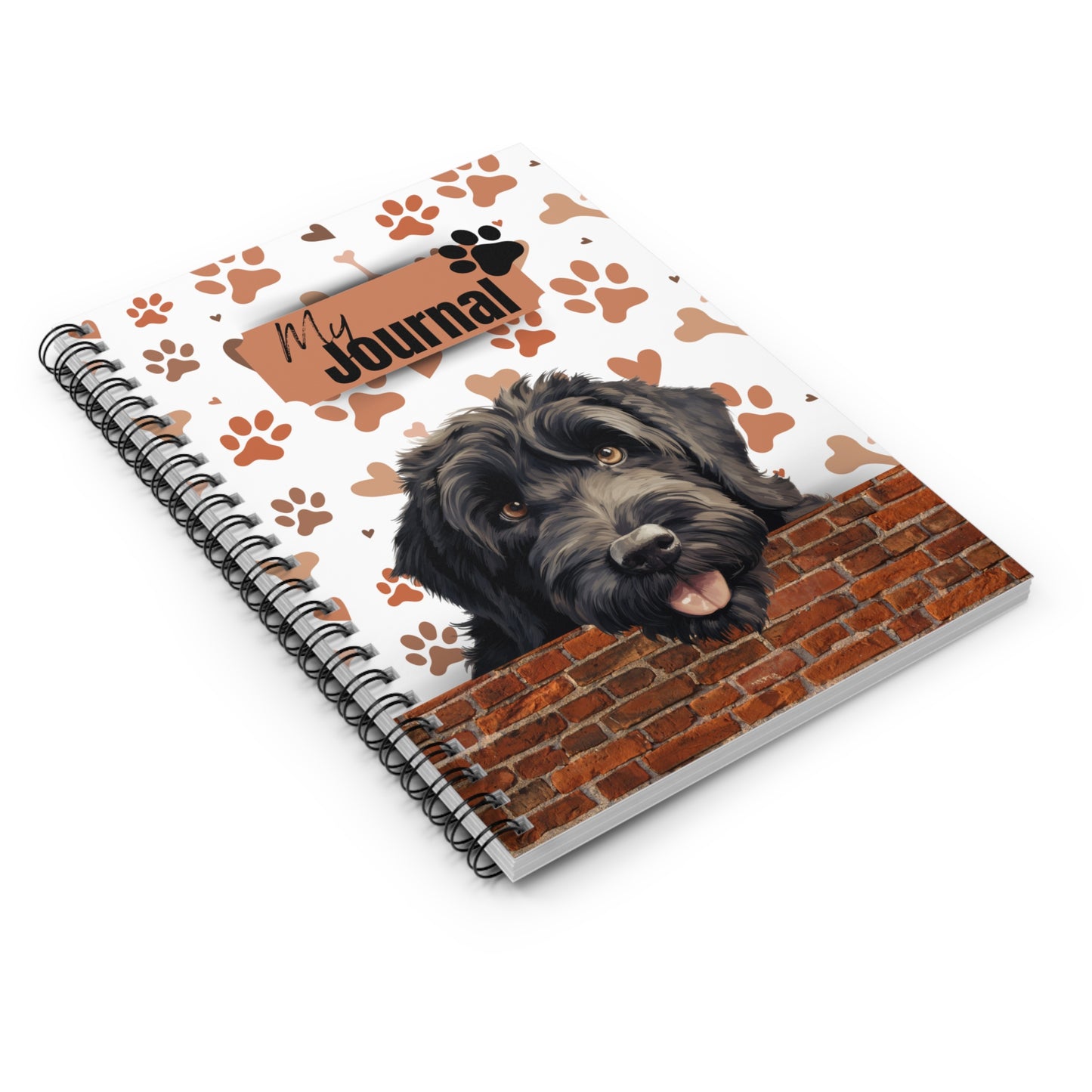 Black Russian Terrier Spiral Notebook - Ruled Line