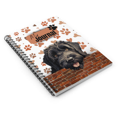Black Russian Terrier Spiral Notebook - Ruled Line