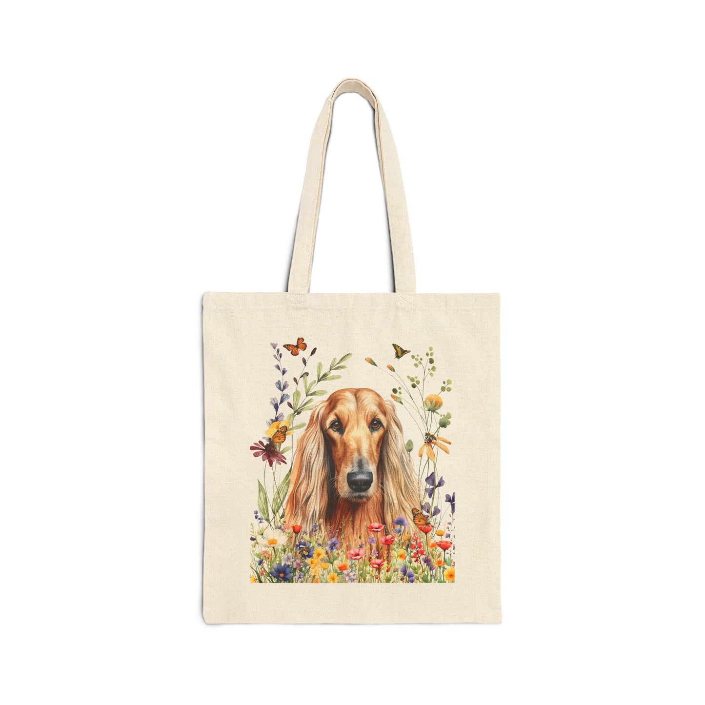 Afghan Hound Tote Bag  Canvas Dog Lover Tote Bag