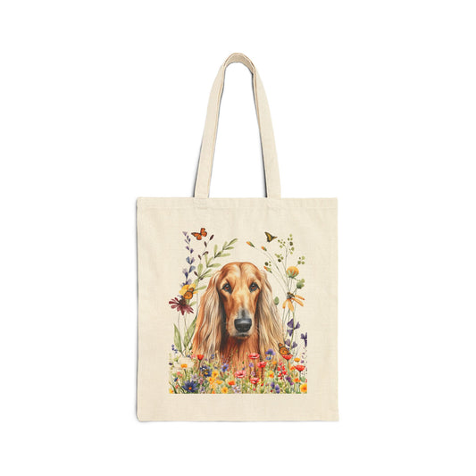Afghan Hound Tote Bag  Canvas Dog Lover Tote Bag