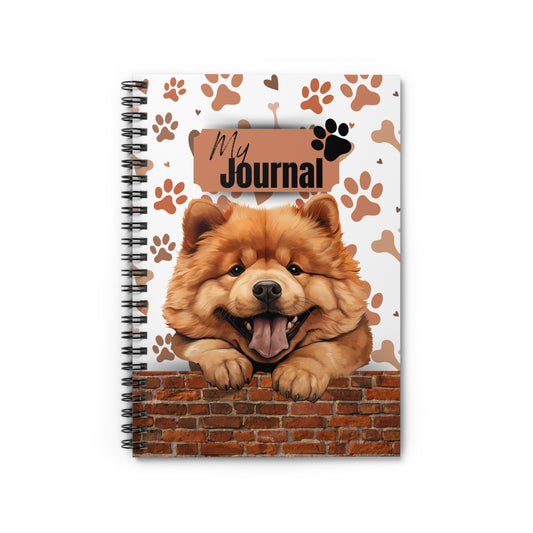 Chow Chow Spiral Notebook - Ruled Line