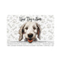 Bedlington Terrier Personalized Pet Food Mat, Custom Dog Feeding Mat, Dog Bowl Mat, Cute Pet Decor, Dog Lover Gift, Non-slip Pet Mat