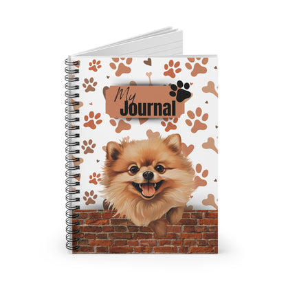 Pomeranian Spiral Notebook - Ruled Line