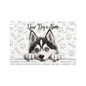 Siberian Husky Personalized Pet Food Mat, Custom Dog Food Mat, Dog Feeding Mat, Cute Pet Mat, Dog Lovers Gift