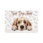 Clumber Spaniel Custom Pet Food Mat for Dogs, Personalized Dog Bowl Mat, Cute Animal Design, Pet Owner Gift, Dog Lover Decor