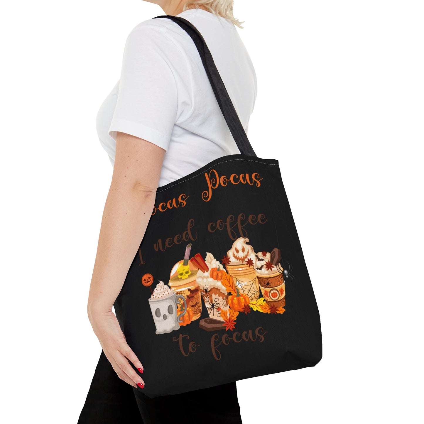 Halloween Coffee Tote Bag (Black)