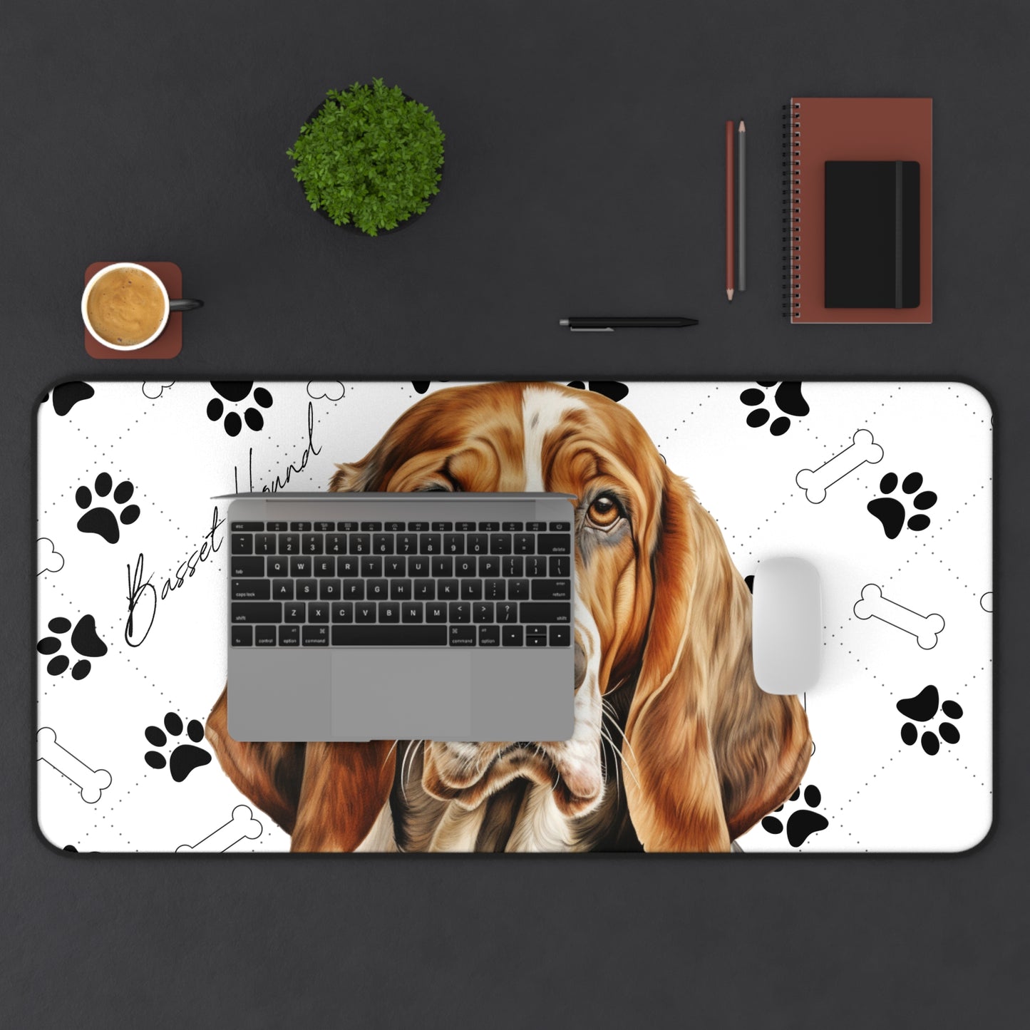 Basset Hound Desk Mat