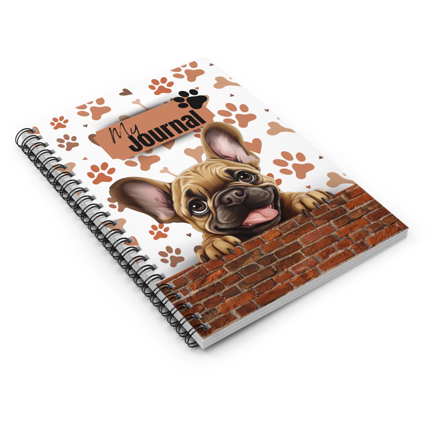 French Bulldog Spiral Notebook - Ruled Line
