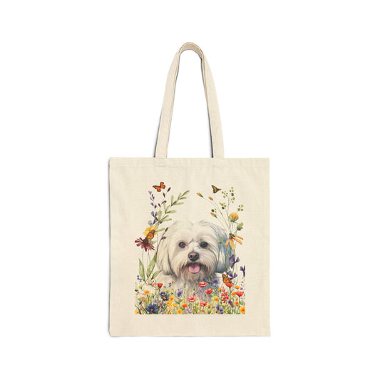 Maltese Canvas Tote Bag