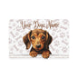Dachshund Personalized Pet Food Mat with Custom Dog Name, Dog Feeding Mat, Pet Placemat, Puppy Feeding Station, Dog Lover Gift