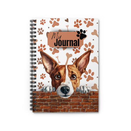 Basenji Spiral Notebook - Ruled Line