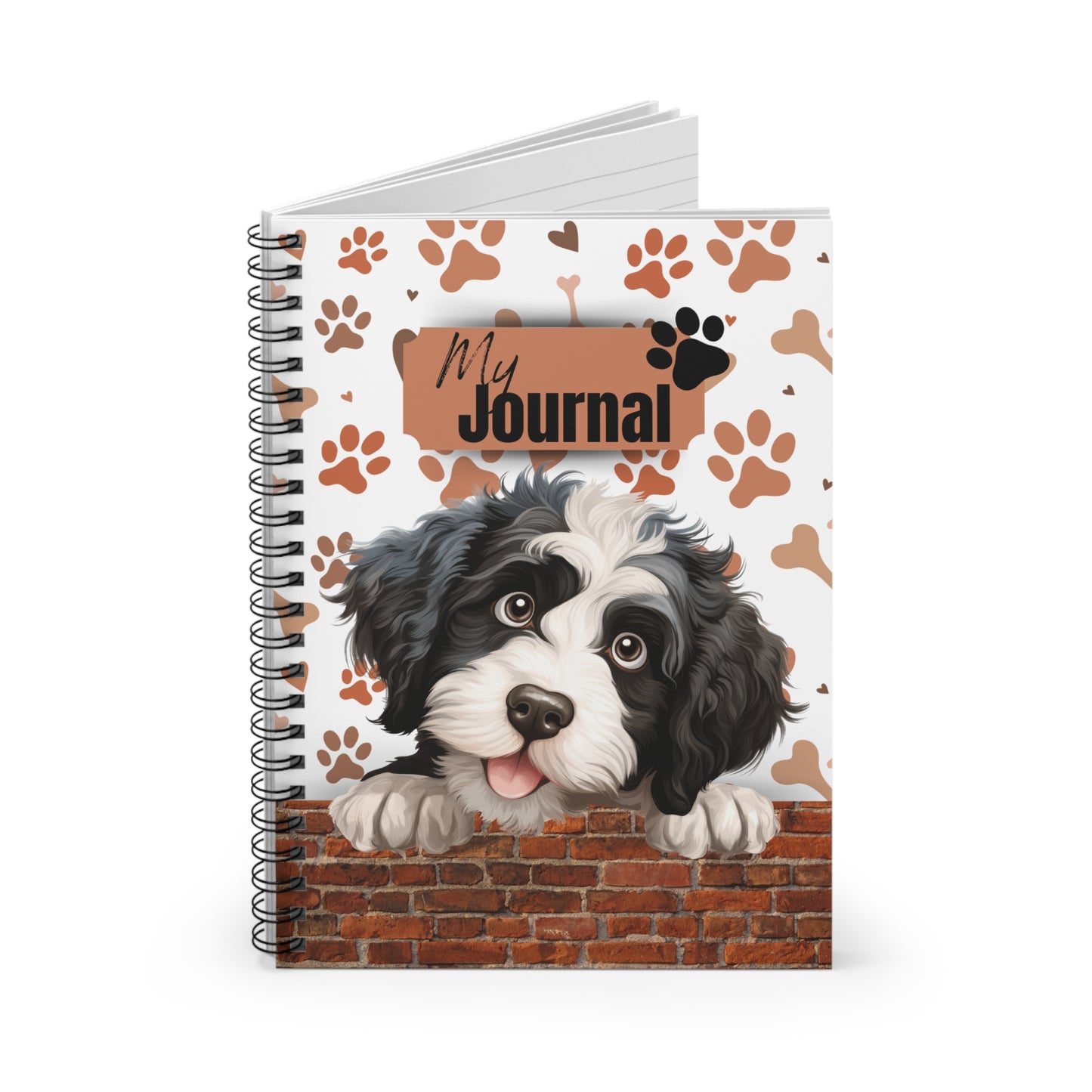 Portuguese Water Dog Spiral Notebook - Ruled Line