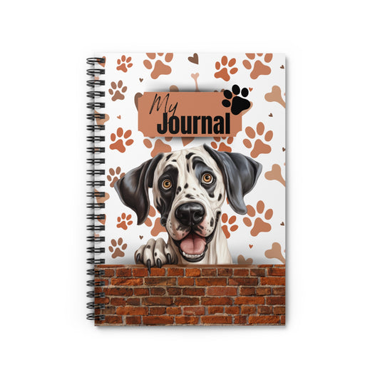 Great Dane Spiral Notebook - Ruled Line