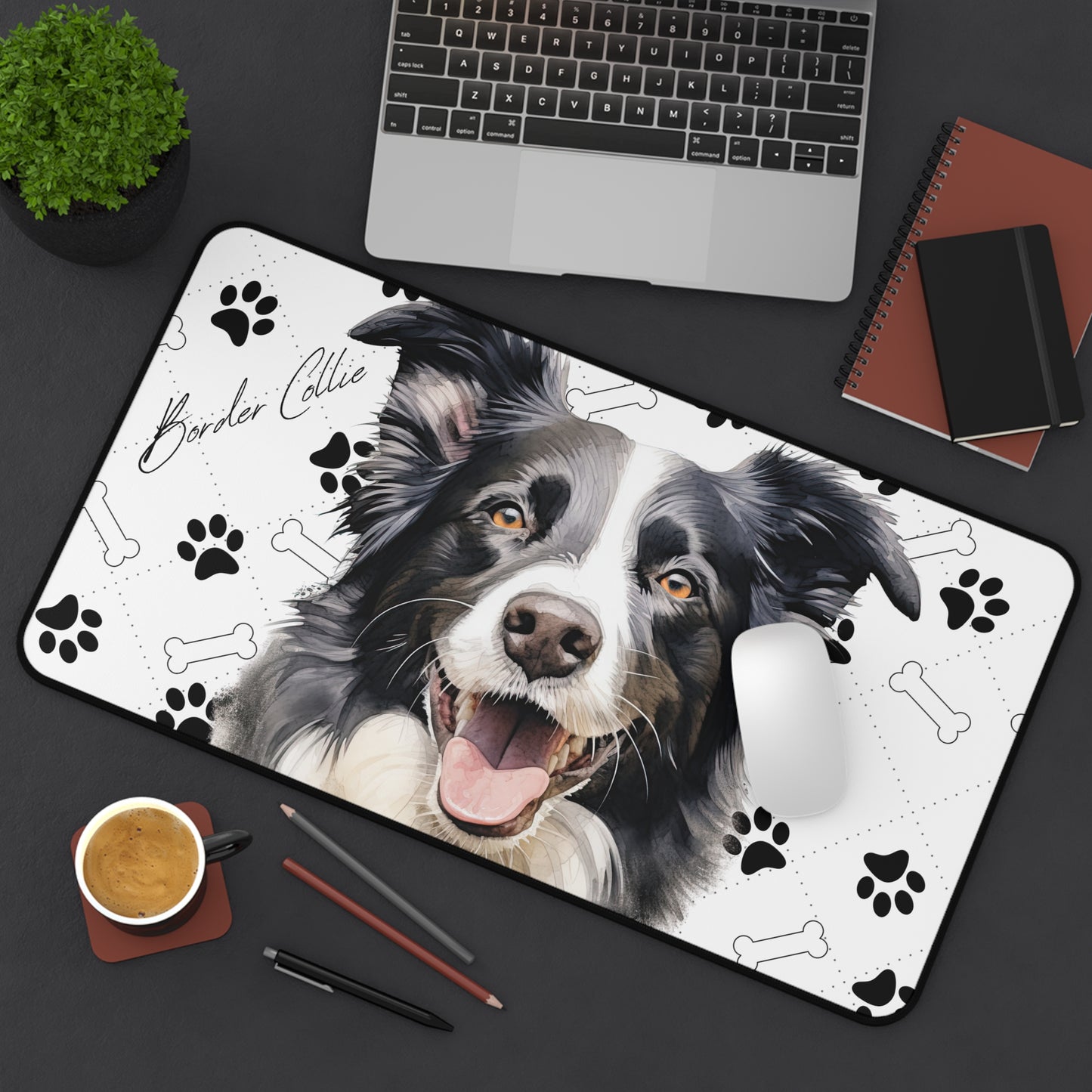 Border Collie Desk Mat