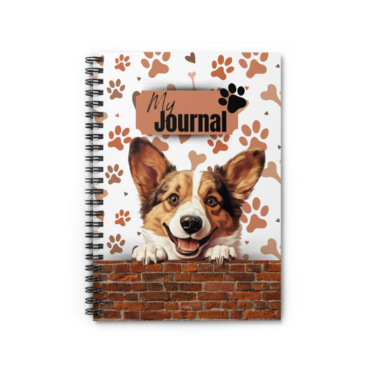 Cardigan Welsh Corgi Spiral Notebook - Ruled Line